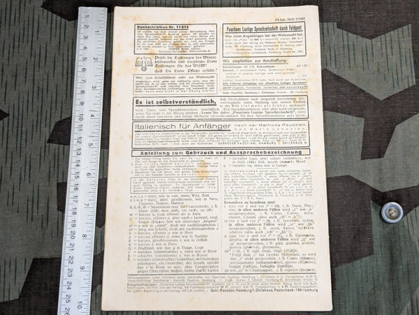 Paustians Lustige Sprachzeitschrift Funny Language Magazine Heft 3 25.1.1941