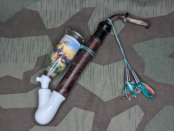 Hand Painted Deer Traditional German Pipe
