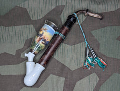 Hand Painted Deer Traditional German Pipe
