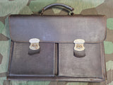 Pre War German Pebbled Leather Briefcase