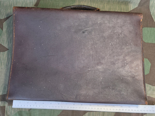 Pre War German Pebbled Leather Briefcase