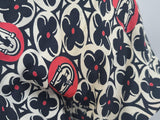 Flower and Person in Archway Novelty Print Dress <br> (B-41" W-28" H-41")
