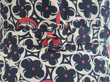 Flower and Person in Archway Novelty Print Dress <br> (B-41" W-28" H-41")