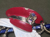 Army Hat with Gloves and Sword Brooch