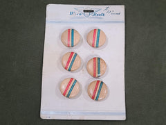 Wooden Patriotic Buttons on Card