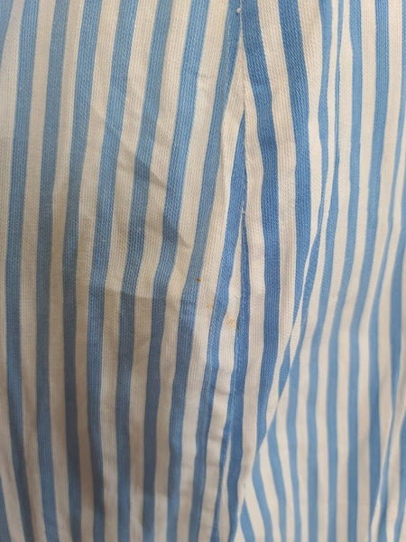 Blue and White Stripe Dress <br> (B-40" W-34.5" H-40")