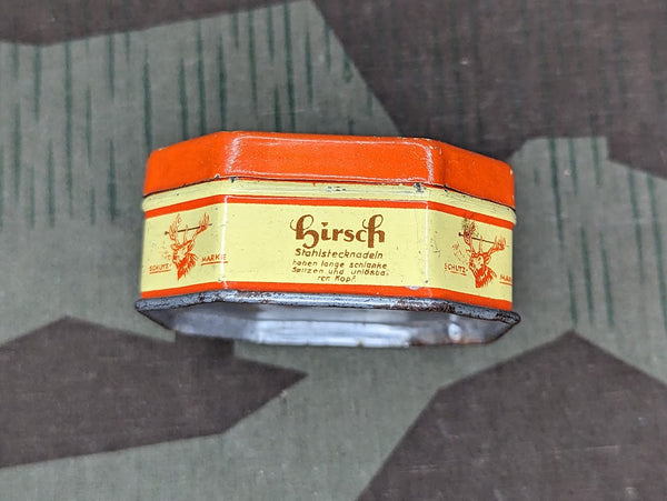 Hirsch Stahlstecknadeln Sewing Pin Container