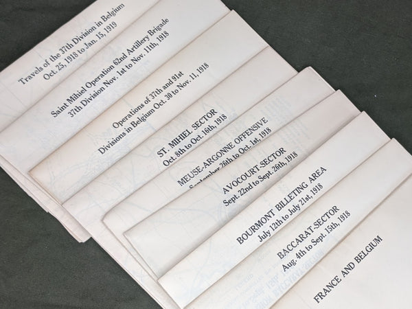 Set of 9 U.S. WWI Maps