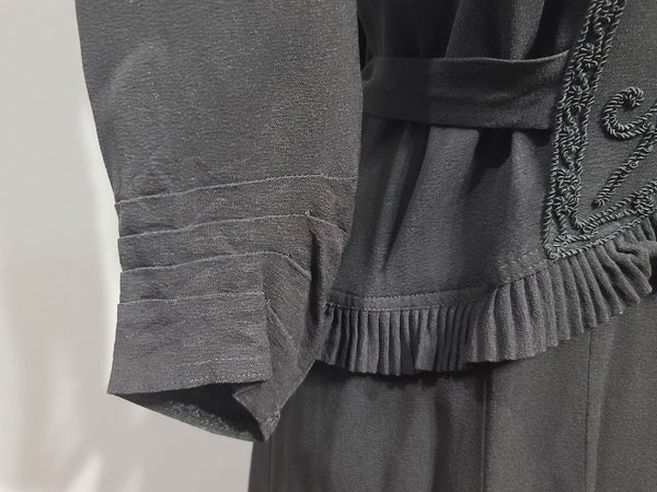 Black Dress with Beading and Soutache <br> (B-35" W-30" H-36")