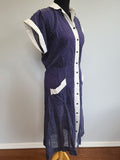 Blue Polka Dot Dress with Ties <br> (B-43" W-36" B-43")