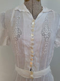 White Button Down Dress <br> (B-36" W-26" H-34")