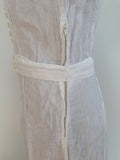 White Button Down Dress <br> (B-36" W-26" H-34")