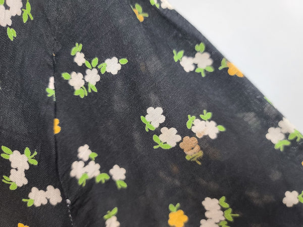 Plus Size Flower Print Dress <br> (B-53" W-46" H-54")