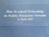 1930 Berlin Blue Desk Blotter Folder Deutschen Metallarbeiter Verband