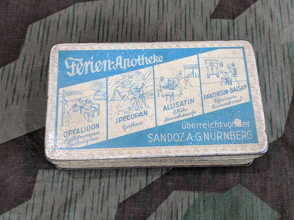 Vintage 1930's Pre-WWII German Vacation Apothecary Tin