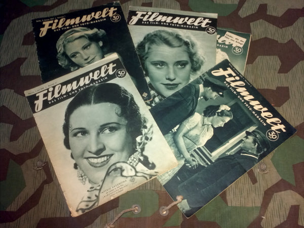 1930s / 1940s WWII German Filmwelt Movie Magazines