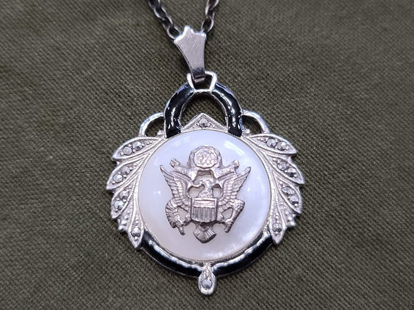Sterling Army Sweetheart Necklace with Original Tag