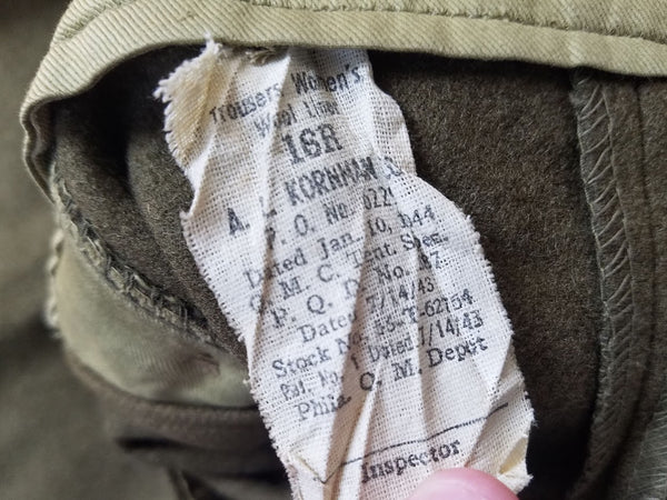 Women's Wool Trouser Liner Size 16R (28" Waist)