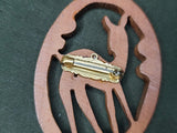 Vintage Wooden Deer Pin
