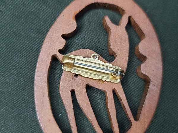 Vintage Wooden Deer Pin