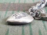 US Army Sweetheart Bracelet Sterling Heart Charm