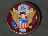Domed Glass US Eagle Sweetheart Pin