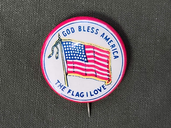 God Bless America The Flag I Love Pin