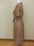 German Orange/Brown Dress - Buttons in the Back <br> (B-38" W-32" H-39")