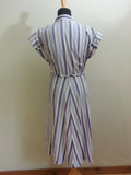 Purple & White Striped Dress <br> (B-43" W-32" H-41")