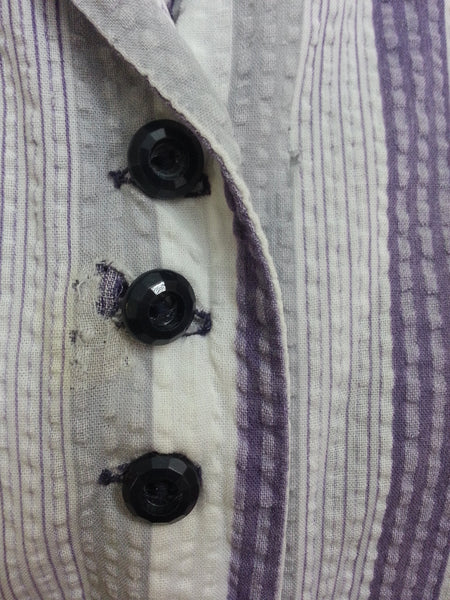 Purple & White Striped Dress <br> (B-43" W-32" H-41")