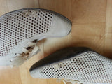 1940s White Peep Toe Heels <br> (Size 8 1/2 aaa)