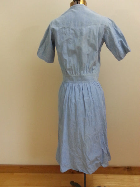 Blue Nurse Dress & Apron (Named) <br> (36"-27"-34")