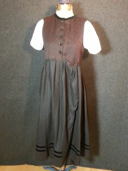 Pre-WWII German Dirndl w/ Painted Skirt <br> (B-32 1/2" W-32"--)