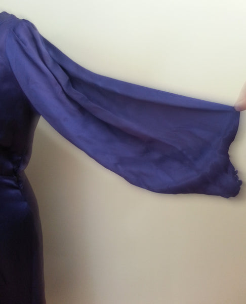 Purple Dress with Bishop Sleeves <br> (B-39" W-28" H-35")