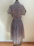 Print Button-Down Dress  <br> (B-38" W-24"---)