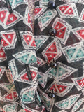 Print Button-Down Dress  <br> (B-38" W-24"---)