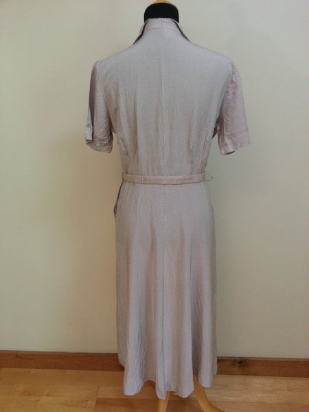 Gray Striped Dress <br> (B-42" W-31" H-38")