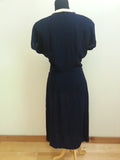 Dark Blue Dress w/ White Trim <br> (B-38" W-29" H-36")