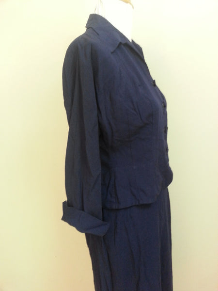 Navy Blue Skirt Suit <br> (B-38" W-30" H-39")