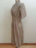 German Green Print Dress <br> (B-38" W-30" H-40")