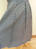 Slate Blue Polka Dot Dress <br> (B-44" W-35" H-46")