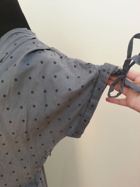 Slate Blue Polka Dot Dress <br> (B-44" W-35" H-46")