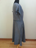 Slate Blue Polka Dot Dress <br> (B-44" W-35" H-46")