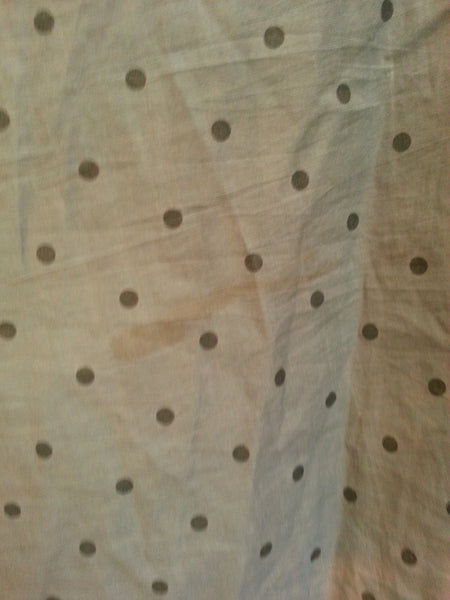Slate Blue Polka Dot Dress <br> (B-44" W-35" H-46")