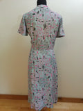 Light Blue Print Dress <br> (B-44" W-34" H-46")