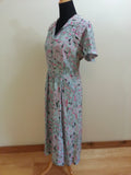 Light Blue Print Dress <br> (B-44" W-34" H-46")