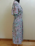 Light Blue Print Dress <br> (B-44" W-34" H-46")