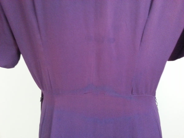 Purple Dress with Rhinestone Accents (as-is) <br> (B-44" W-33" H-40")