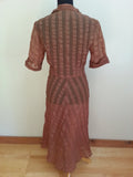 Sandstone Orange Dress <br> (B-42" W-34" H-45")