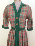 Red and Green Plaid Dress <br> (B-37" W-26"--)